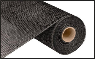 DECOMESH | 10"X10YD | DELUXE WIDE FOIL | BLACK W/BLACK FOIL | MESH RE134102